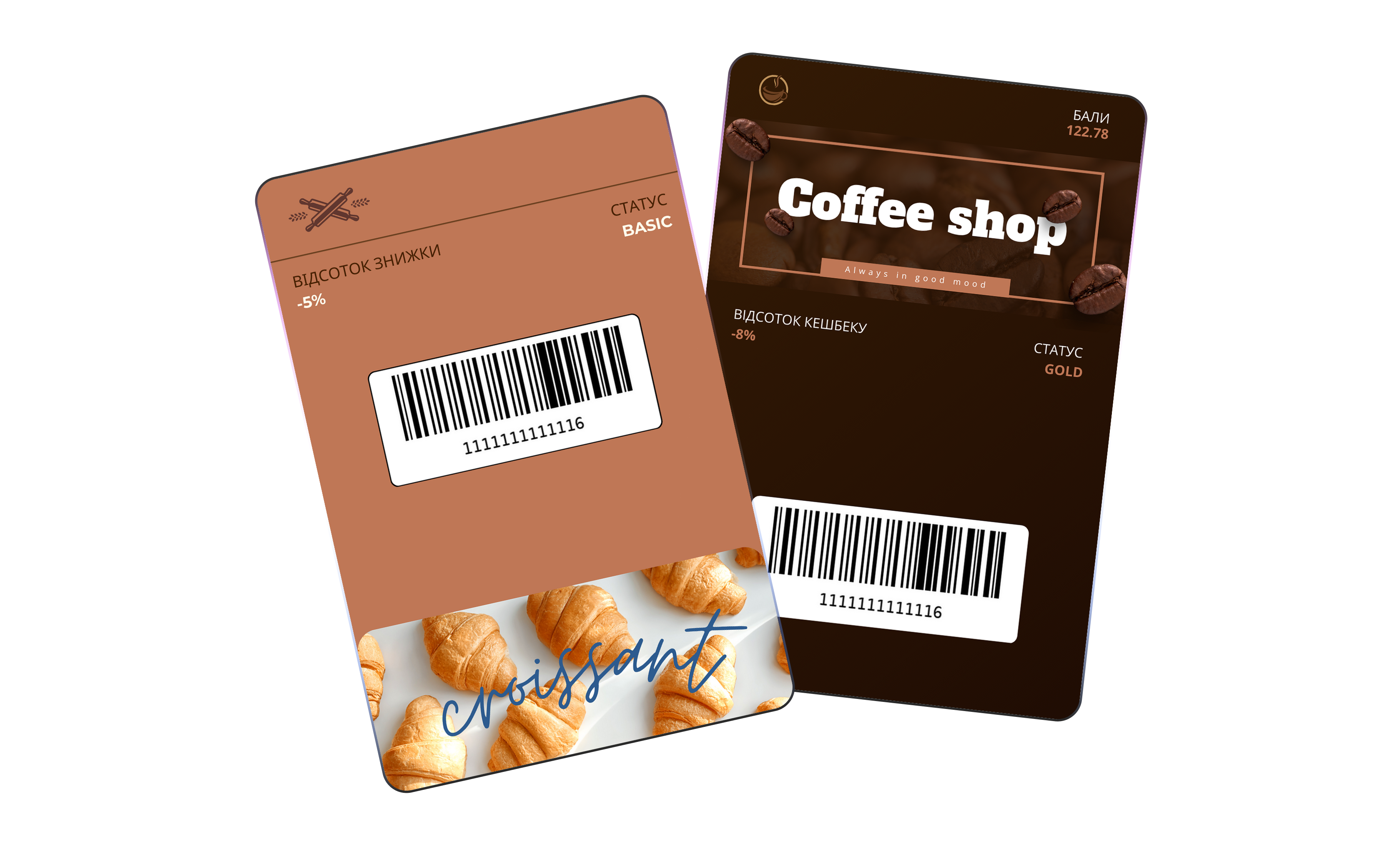 Loyalty cards for coffee shops