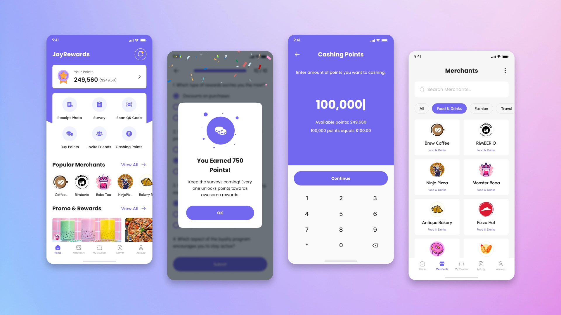 Mobile app for loyalty program