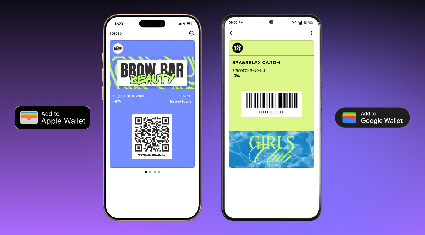 loyalty cards for beauty salon in wallet